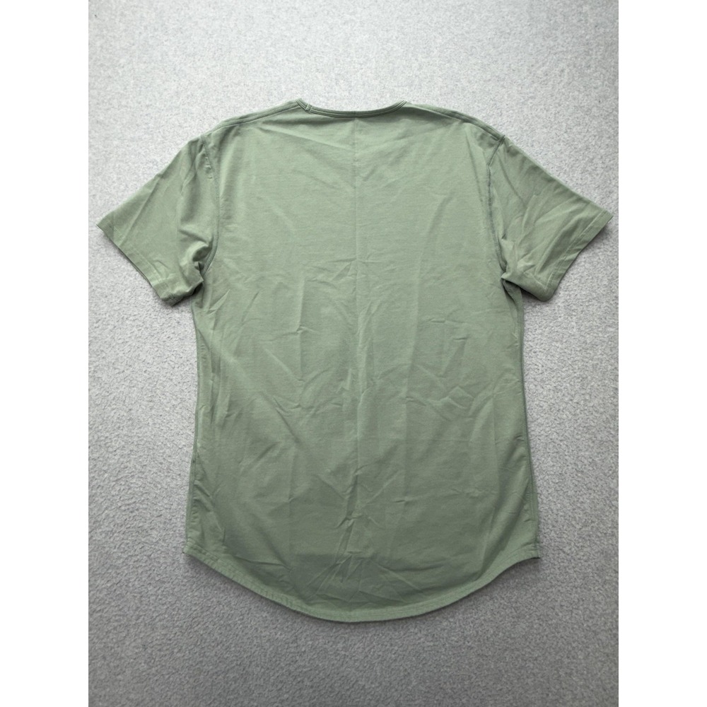 BYLT Shirt Mens Large Green Drop-Cut S/S Lux Curved Hem Soft Crewneck Tee - Picture 7 of 8